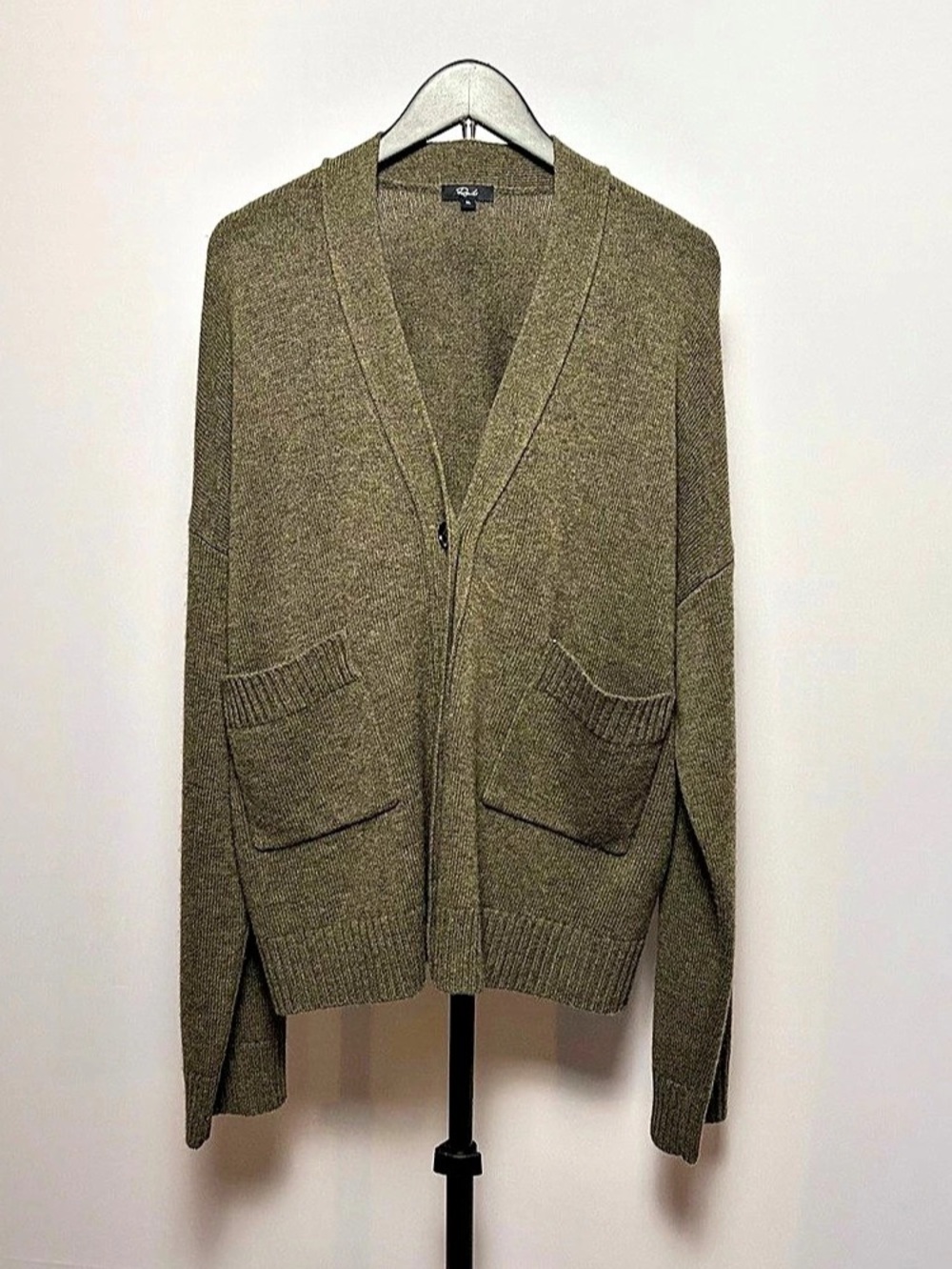Rails Lindi Olive Green Cashmere/Wool Cardigan Size XL